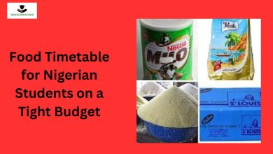 Food Timetable for Nigerian Students on a Tight Budget