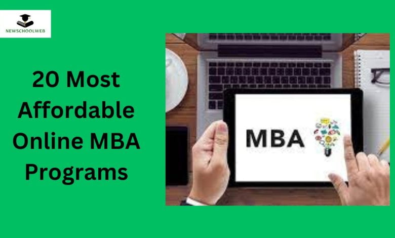 20 Most Affordable Online MBA Programs