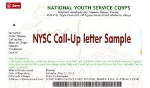 What Is the NYSC Call-Up Letter