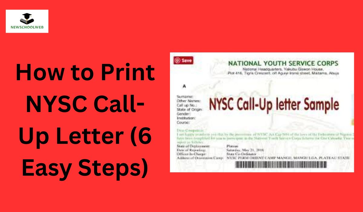 How to Print NYSC Call-Up Letter